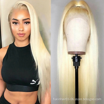 Human Wig Wholesale Vendors 613 White Honey Blonde Straight Hd Lace Front Wigs Full Virgin Lace Frontal Wig For Black Women Hair